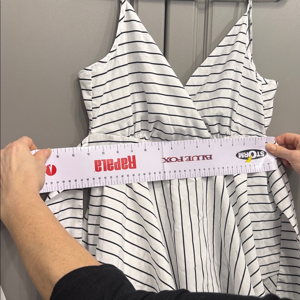 Forever 21 Black and White Striped romper - Picture 6 of 7